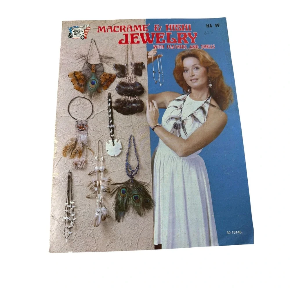 Lot of 8 Vintage Macrame Pattern Books 70s 80s Purses Jewelry Decor Retro Boho
